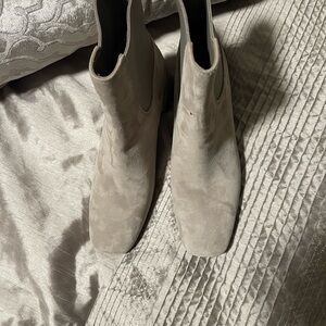 Vince Gray Ankle Booties with Sleek Design